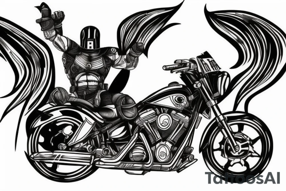 A spartan rides a motorcycle tattoo idea