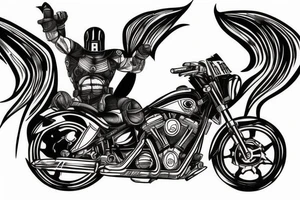 A spartan rides a motorcycle tattoo idea
