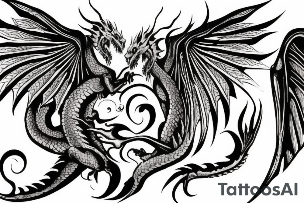 Dragon Wings Back Tattoo tattoo idea
