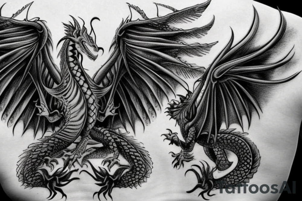 Dragon Wings Back Tattoo tattoo idea