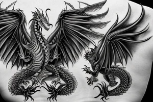 Dragon Wings Back Tattoo tattoo idea