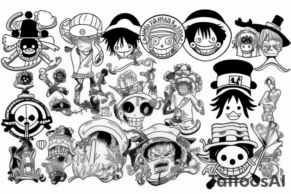 One piece tattoo idea