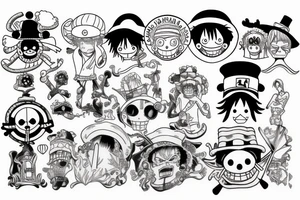 One piece tattoo idea