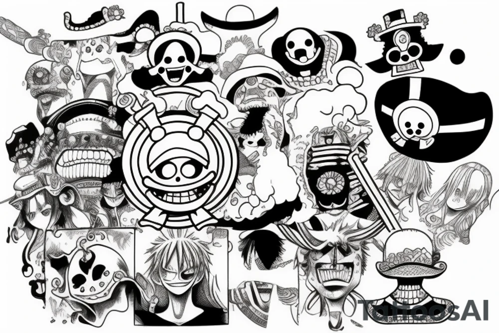 One piece tattoo idea