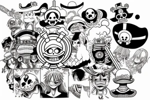 One piece tattoo idea