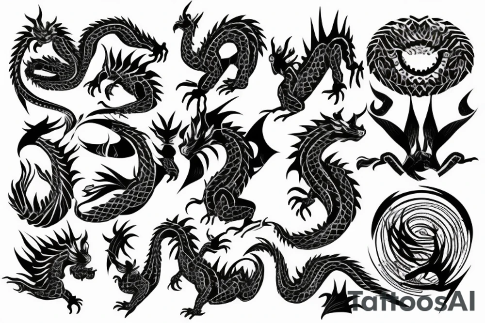 Dragon
Simple
Modern tattoo idea