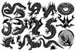 Dragon
Simple
Modern tattoo idea