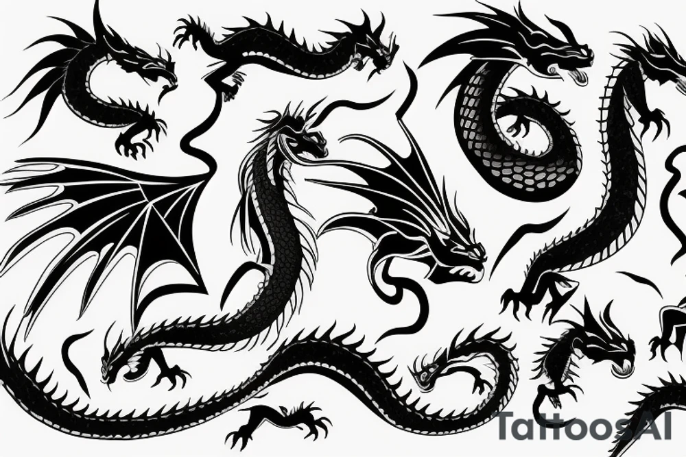 Dragon
Simple
Modern tattoo idea