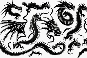 Dragon
Simple
Modern tattoo idea
