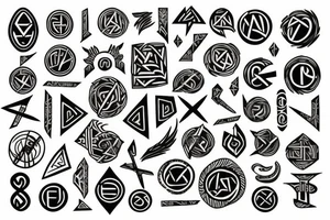 Pagan, universe, mythology, runes tattoo idea