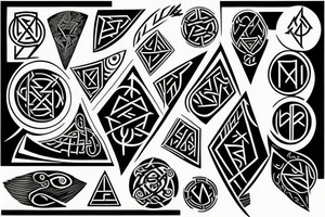 Pagan, mythology, runes tattoo idea