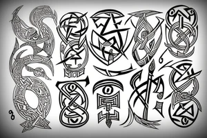 Pagan, mythology, runes tattoo idea