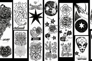 Multiple star barcelt tattoo idea