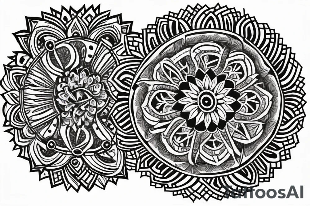 mandala on my calf tattoo idea