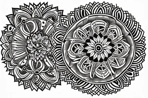 mandala on my calf tattoo idea