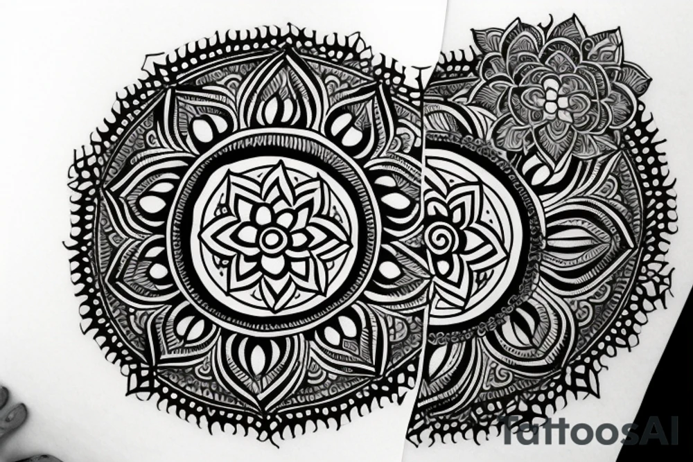 mandala on my calf tattoo idea