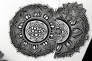 mandala on my calf tattoo idea