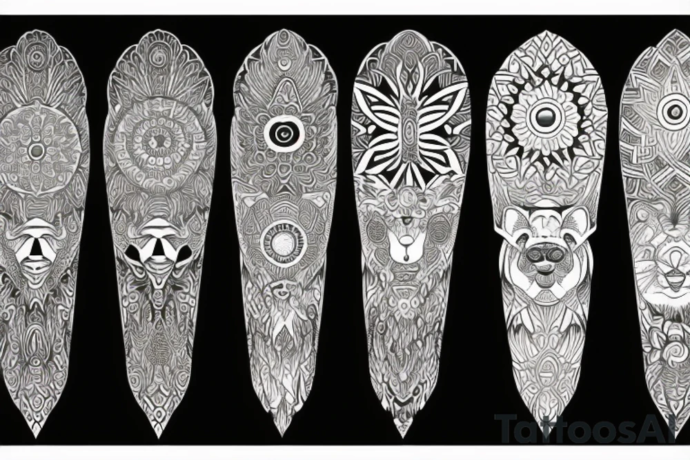 mandala lion tattoo idea