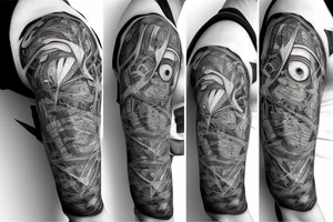 anatomical heart and eyeglasses tattoo idea