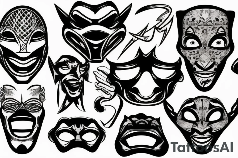 Ford car
basketball 
masks tattoo idea