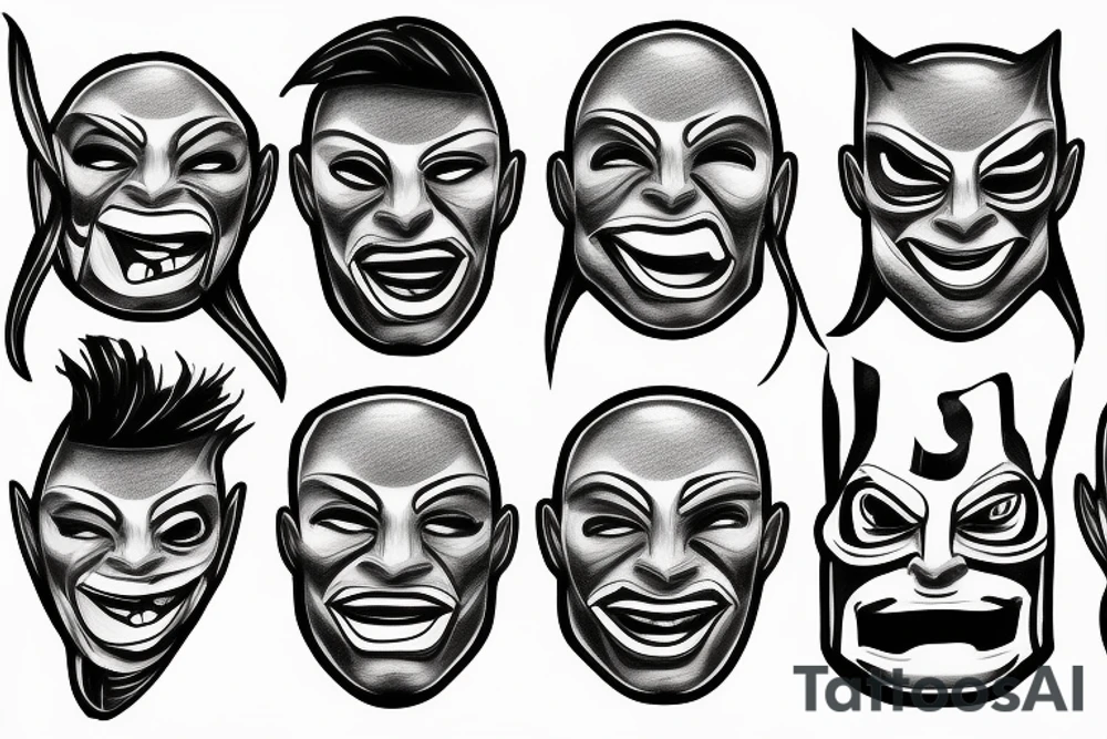 Ford car
basketball 
masks tattoo idea