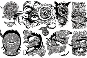 eye with yakuza tattoo idea