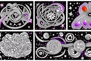 psychedelic image of two lovers in a constellation tattoo idea