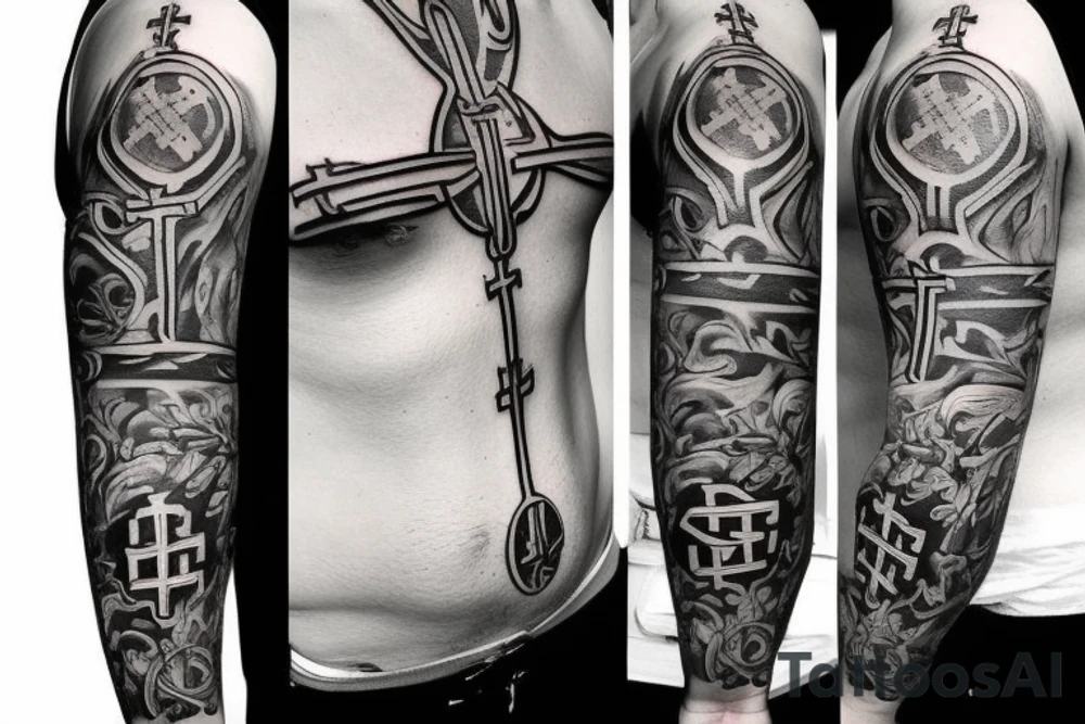 Blessed era cross tattoo idea