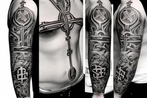 Blessed era cross tattoo idea