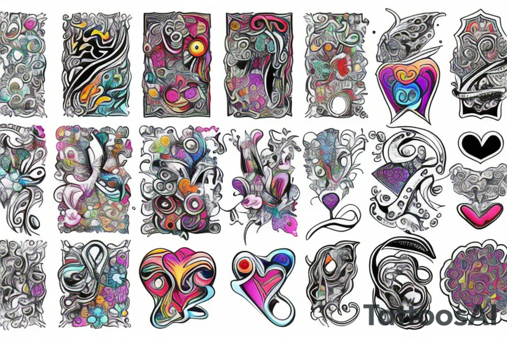 psychedelic image of two lovers tattoo idea