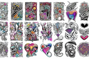 psychedelic image of two lovers tattoo idea