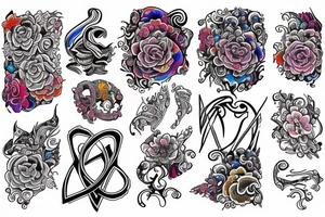 psychedelic image of two lovers tattoo idea