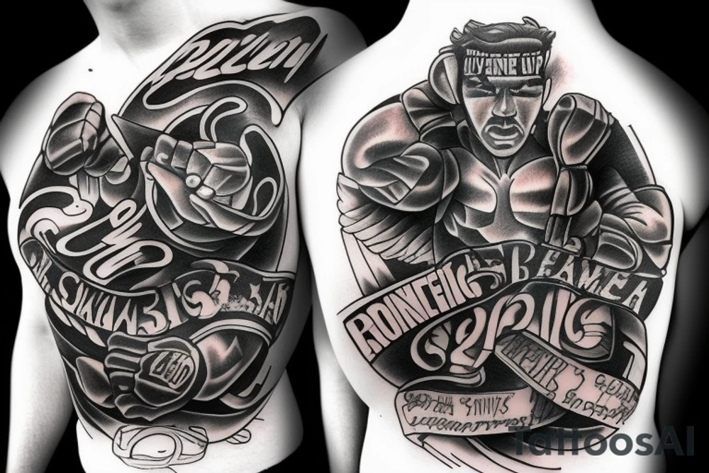 Blessed boxing tattoo idea