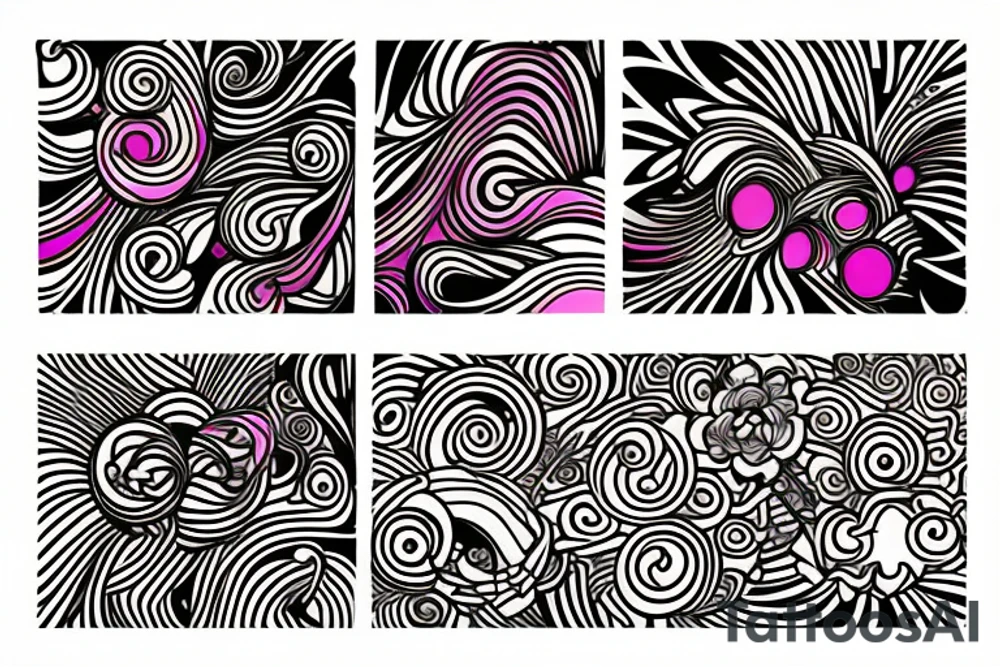 psychedelic image of two lovers tattoo idea