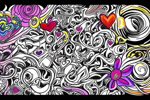 psychedelic image of two lovers tattoo idea