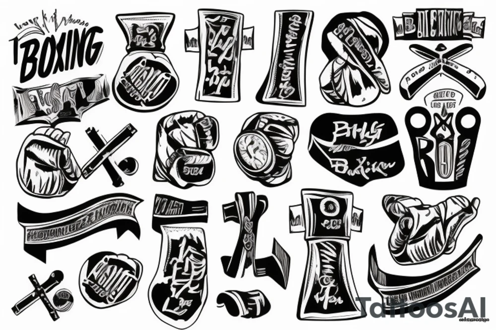 Boxing cross tattoo idea