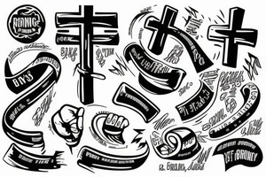 Boxing cross tattoo idea