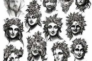 Dionysus statue tattoo idea