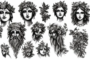 Dionysus statue tattoo idea