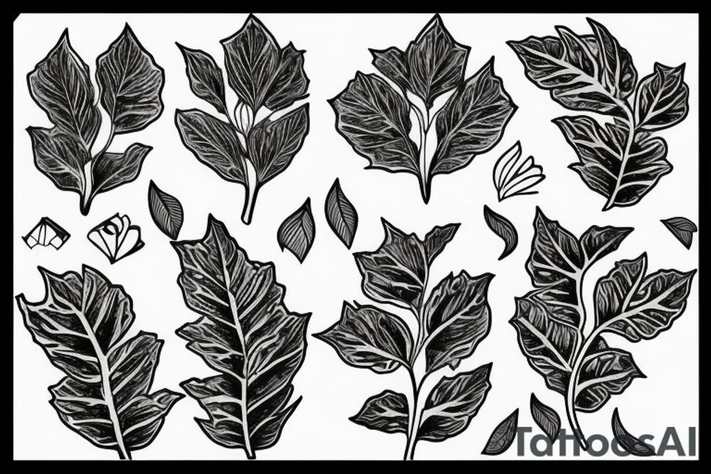 Ivy leaves tattoo idea