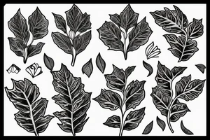 Ivy leaves tattoo idea
