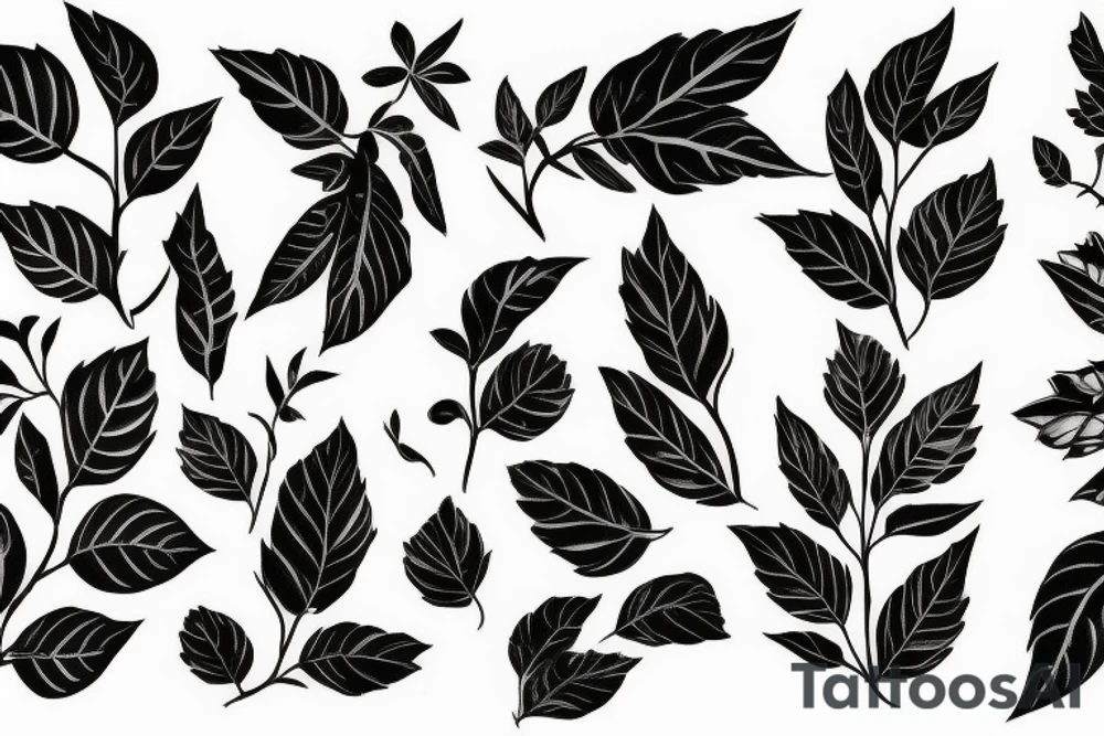 Ivy leaves tattoo idea