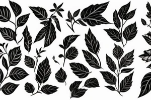 Ivy leaves tattoo idea