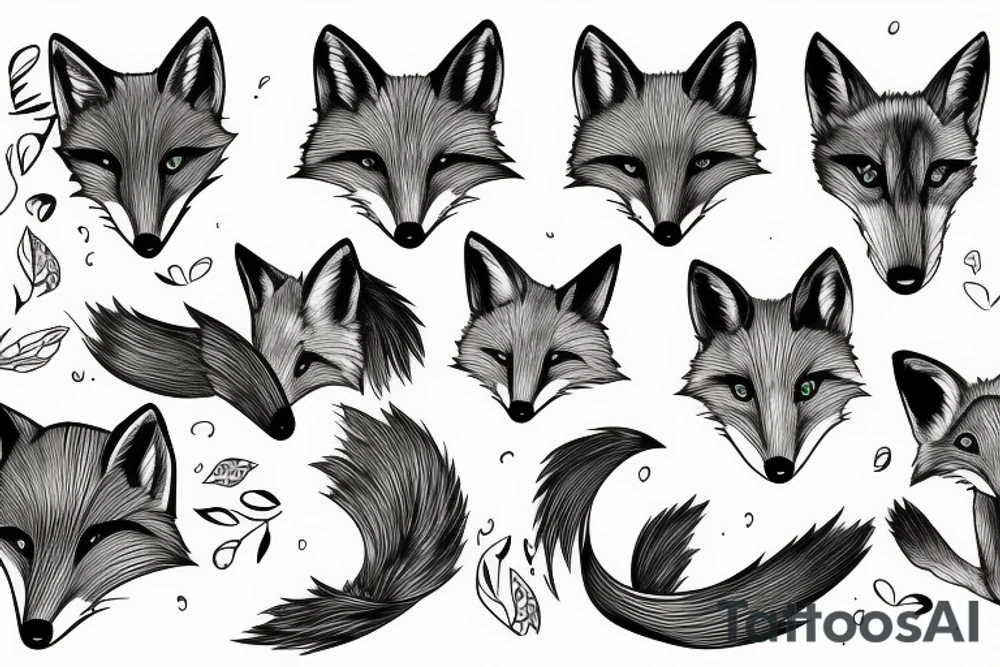 Running fox tattoo idea