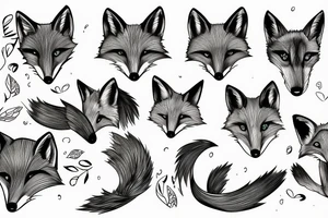Running fox tattoo idea