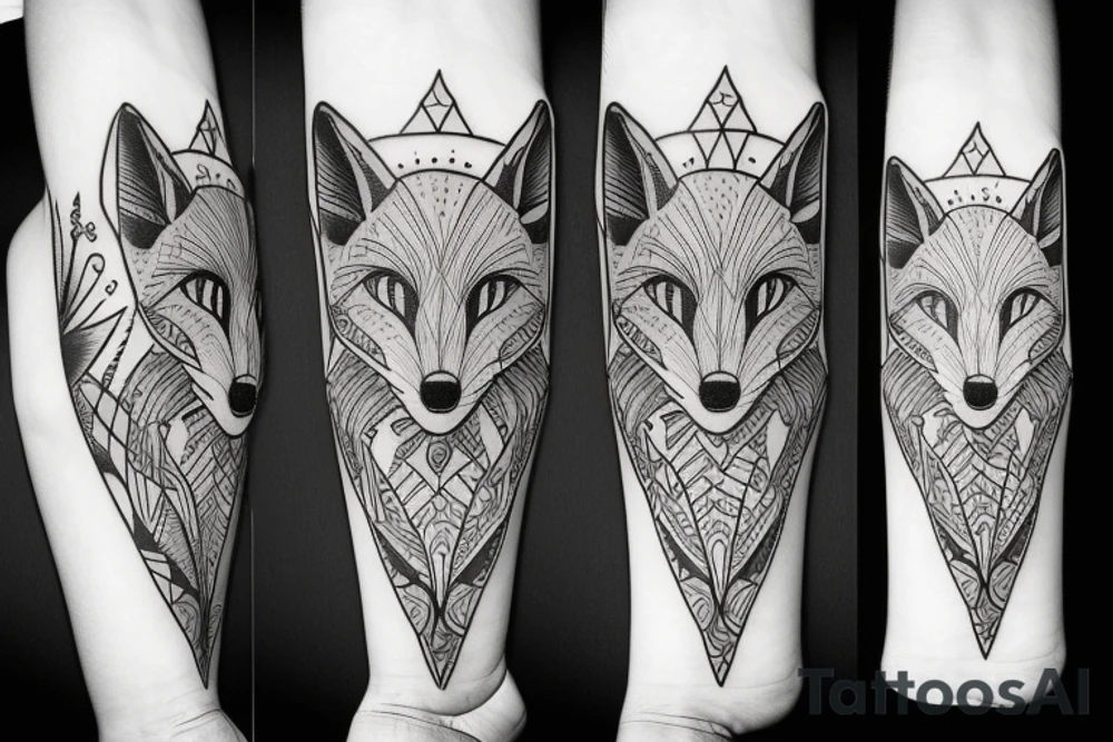 Running fox tattoo idea