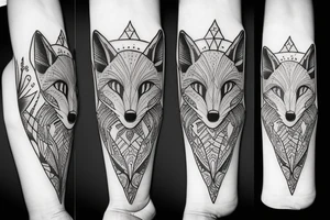 Running fox tattoo idea