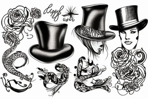 cheetah wearing a top-hat tattoo idea