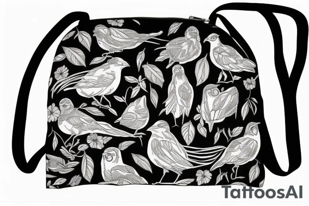 a bag with a kiwi bird on it tattoo idea