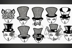 cheetah wearing top hat tattoo idea